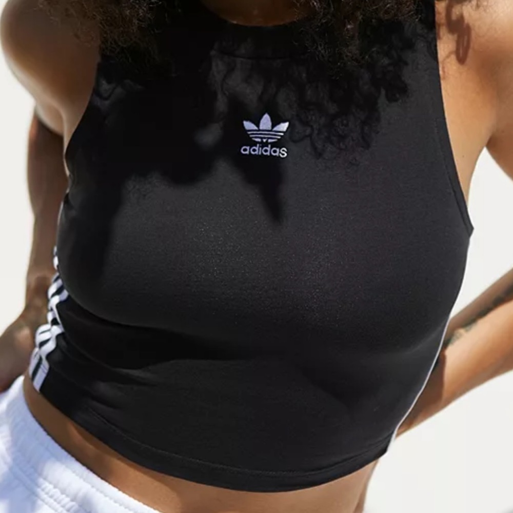 Adidas classic cropped tank top